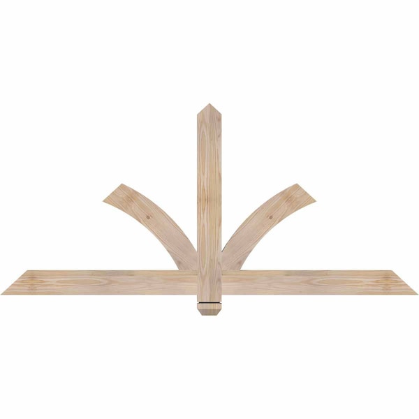 Ekena Millwork Redmond Smooth Timber Gable Bracket, Douglas Fir, 60"W x 27"H x 1 1/2"D x 3 1/2"F, 11/12 Pitch GBW060X27X0204RED00SDF - main